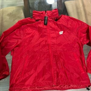 Wisconsin College Football Red Windbreaker Jacket